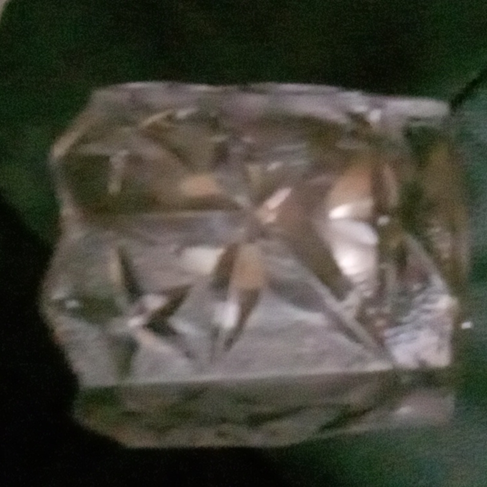 Crystal candle bowl w/stars